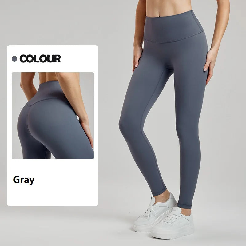 Women's Yoga Pants Thin Velvet Seam Thickened Sports Leggings Fitness Pants  Gray Brown Black Khaki Purple