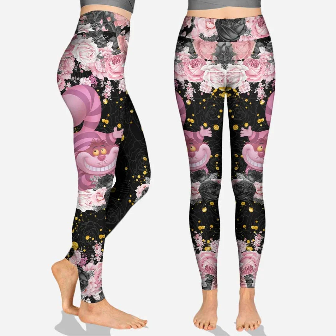 Disney Cheshire Cat 3D Hoodie Women's Hoodie Set Yoga Pants Sweatpants Women's Disney Yoga Hoodie Leggings Fashion Tracksuit