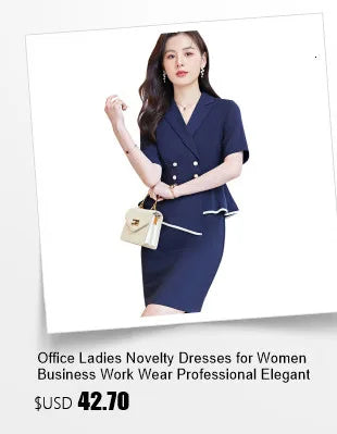 Summer Short Sleeve Elegant Dresses for Women Slim Hips with Scarf Professional Business Work Wear Office Ladies Vestidos