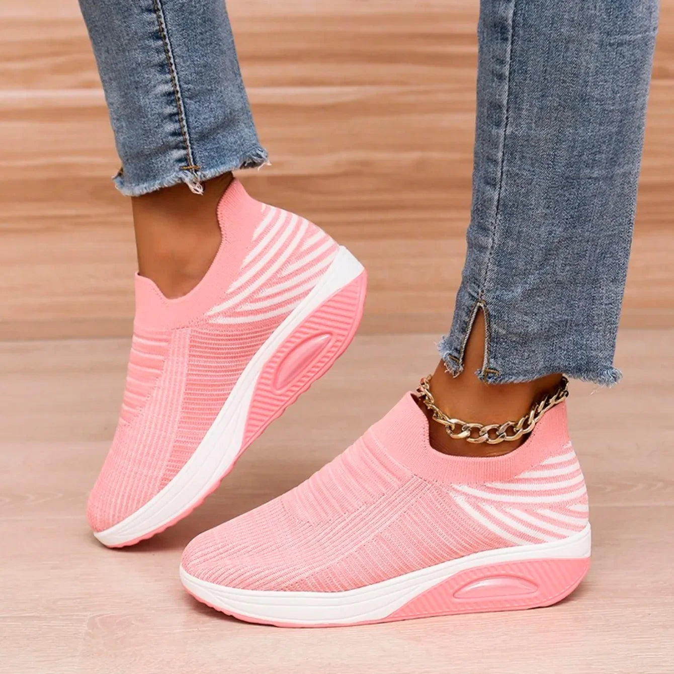 Women New Deep Mouth Comfortable Running Non-slip Sneakers Trend Lightweight Designer Thick Casual Shoes 2024 Zapatos De Mujer