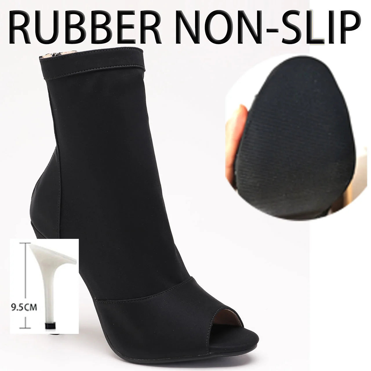 New Sexy 2024 Women Black High Heels Trend Ballroom Suede Sole Customizable for Latin Dancing Street Stilettos Plus Size