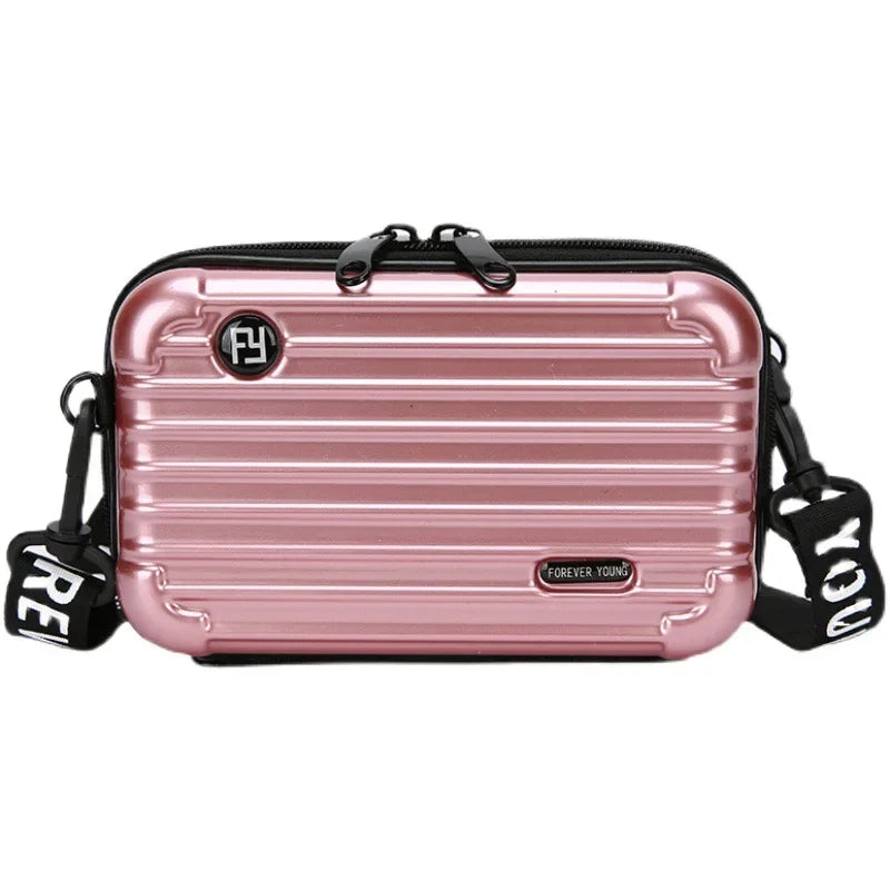 New Hard Shell Makeup Bag Girl Portable Storage Bag PC Women Small Shoulder Crossbody Bag