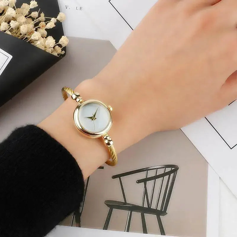 Watch for Women Small Gold Bangle Bracelet Luxury Watches Stainless Steel Ladies Quartz Wrist Watch Brand Casual Women Reloj