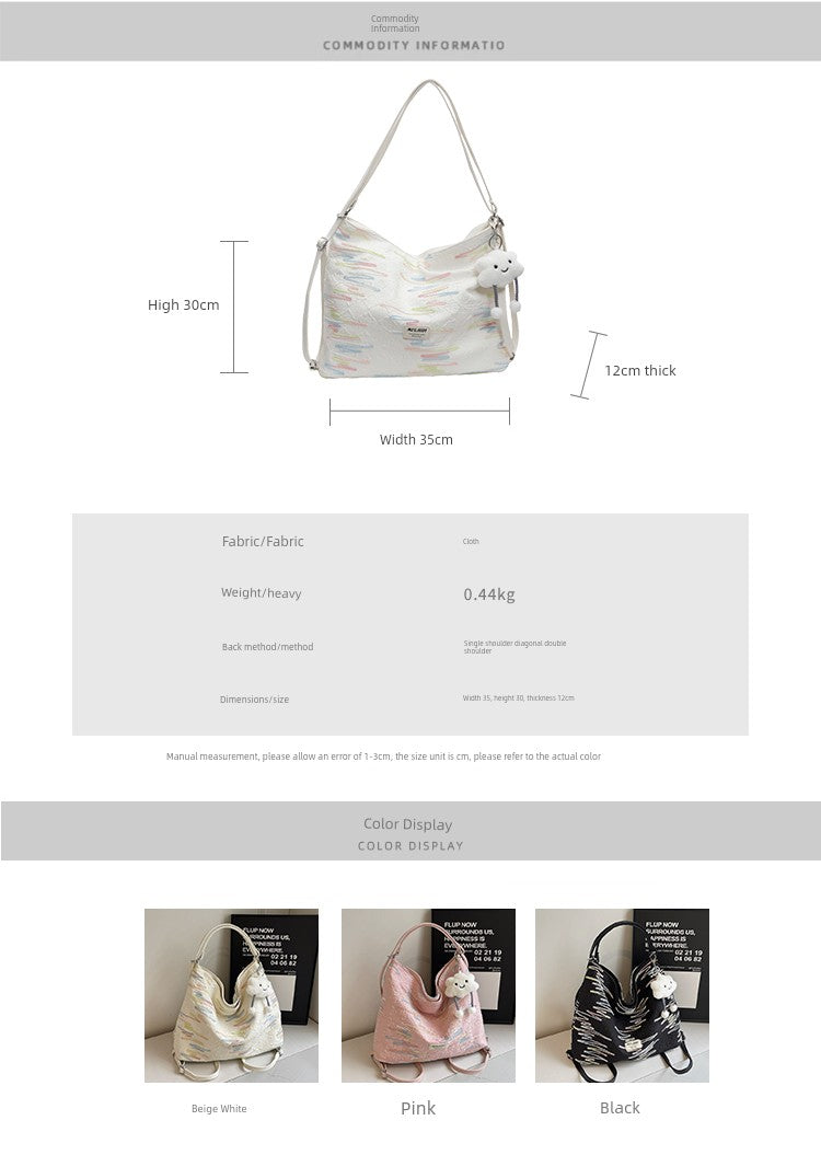 Women's Bag Niche Style Shoulder Work Clothing Canvas Bag