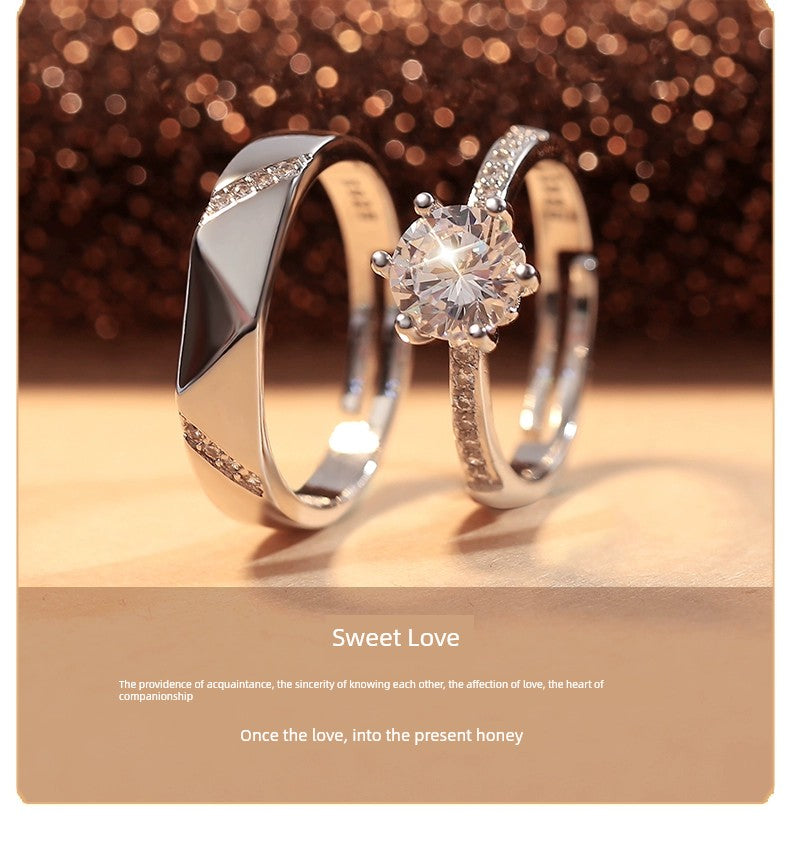 Wedding Artificial Live Couple Fashion Couple Rings