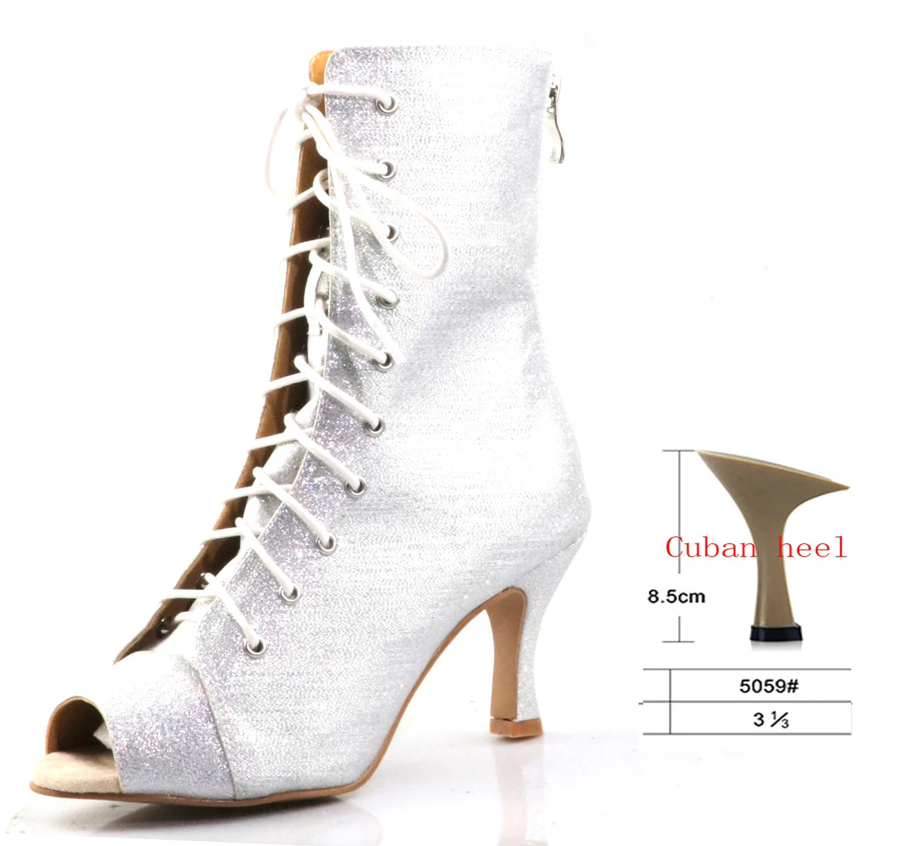 New European and American high heels with straps and hollow out cool boots, modern dance steel pipe jazz dance boots, indoor