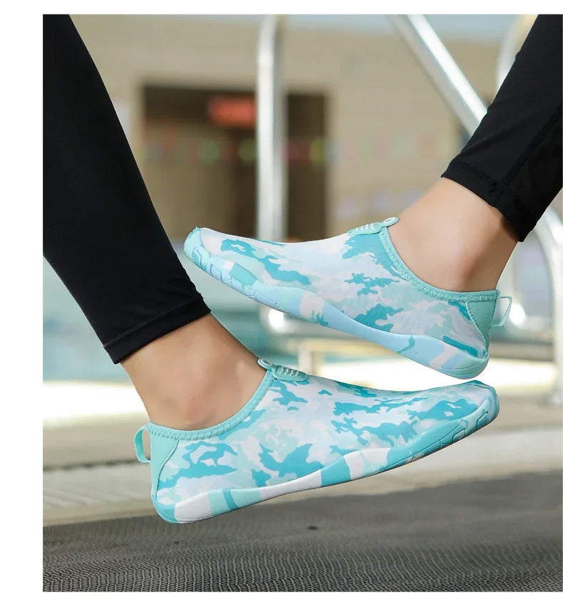 Unisex Summer Water Shoes Men Breathable Aqua Shoes Rubber Upstream Shoes Woman Beach Sandals Diving Swimming Socks Plus 46