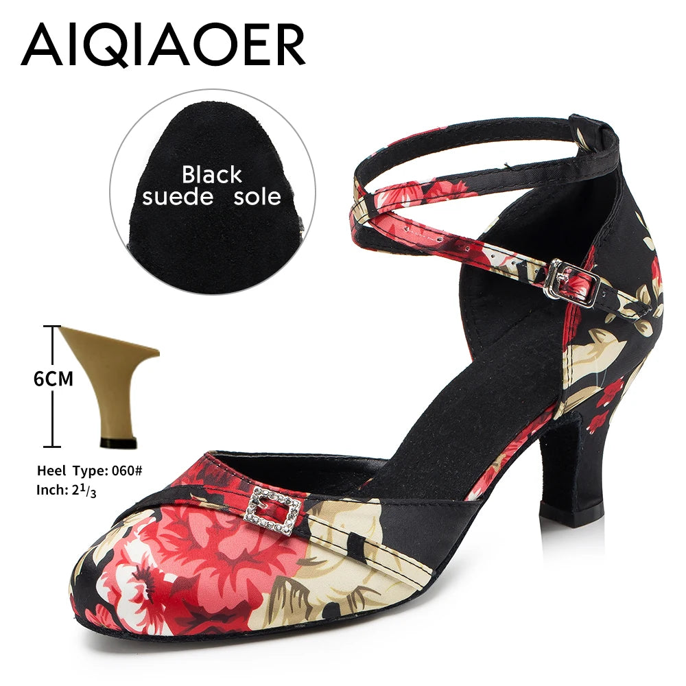 Ballroom Dance Shoes Women Latin High Heels Sandals Women's Evening Heel Shoe Elegant Woman Heeled Shoes Summer 2024 Standard