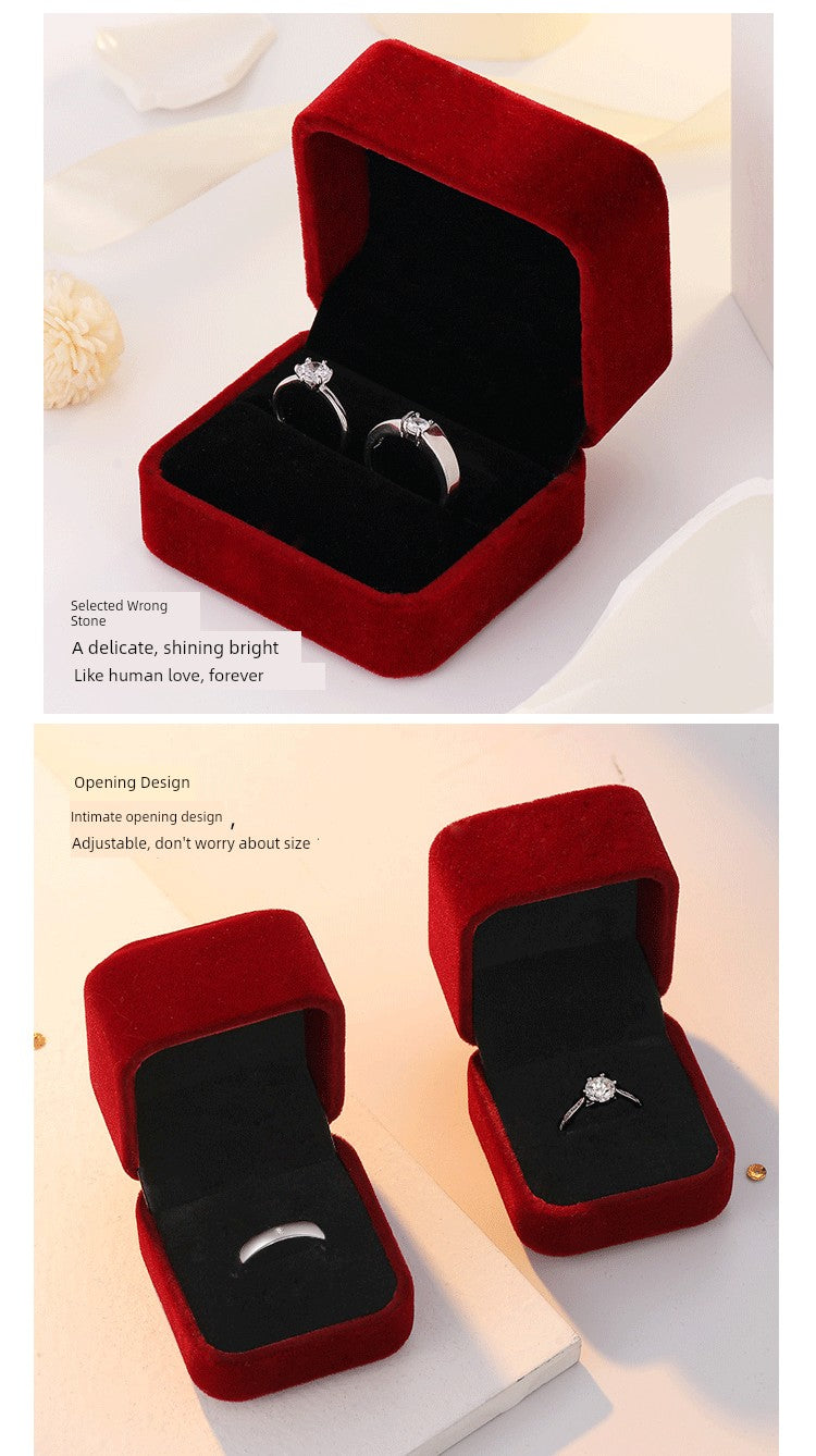 Couple Wedding Ceremony Bride Fake Props Six Claw Couple Rings