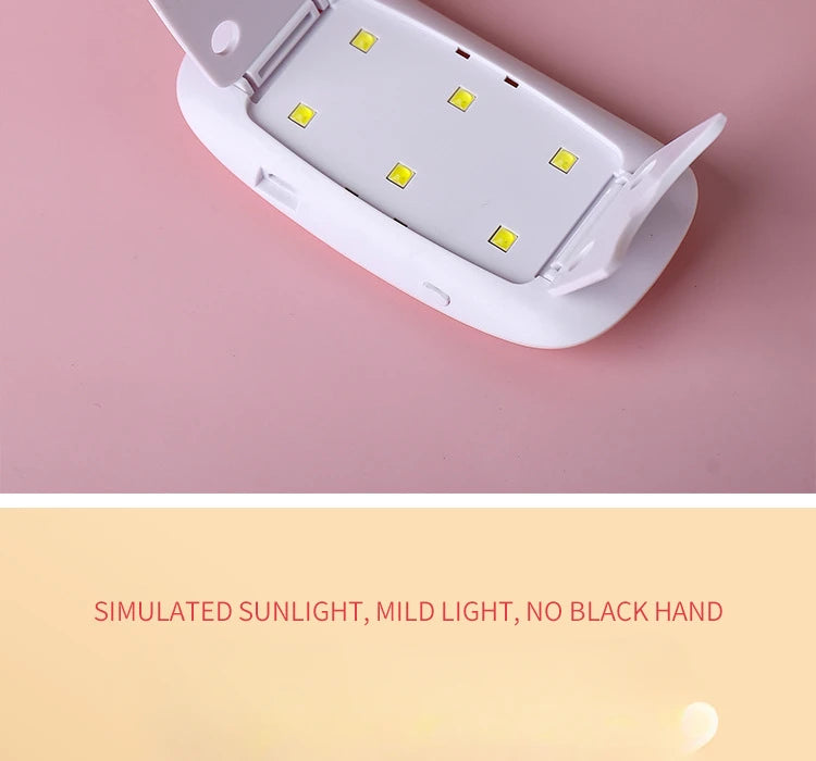 New Portable Nail Dryer Lamp UV LED Nail Light Curing All Gel Polish USB Rechargeable Quick Dry Manicure Machine Nail Art Tools