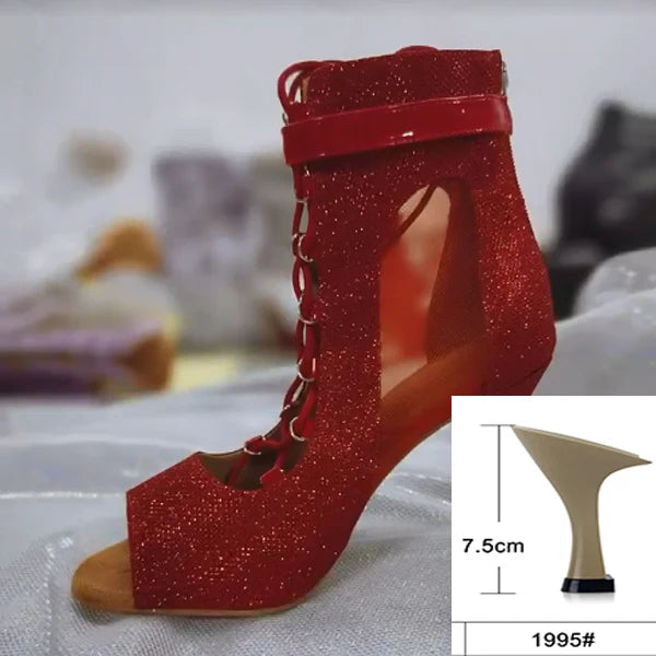 Samisoler High heels Latin dance shoes ladies' professional soft soled dance shoes dance parties social dance shoes