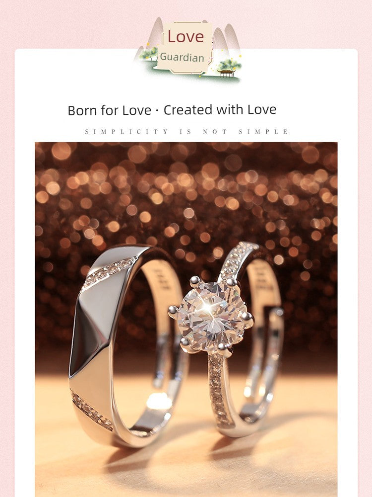 Wedding Artificial Live Couple Fashion Couple Rings