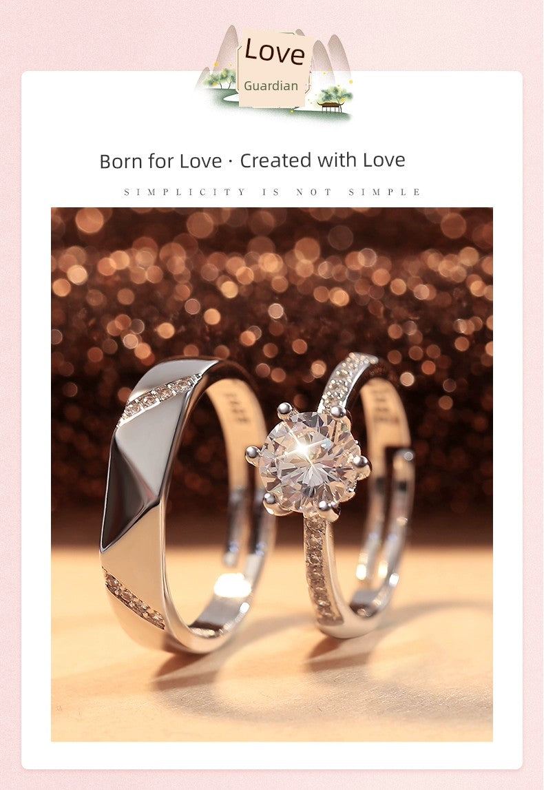 Wedding Artificial Live Couple Fashion Couple Rings