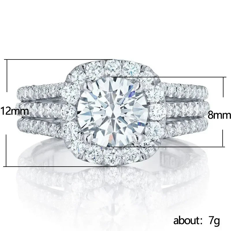 Trendy Women Rings with Brilliant Cubic Zirconia Luxury Engagement Rings Fashion Wedding Party Jewelry Drop Shipping