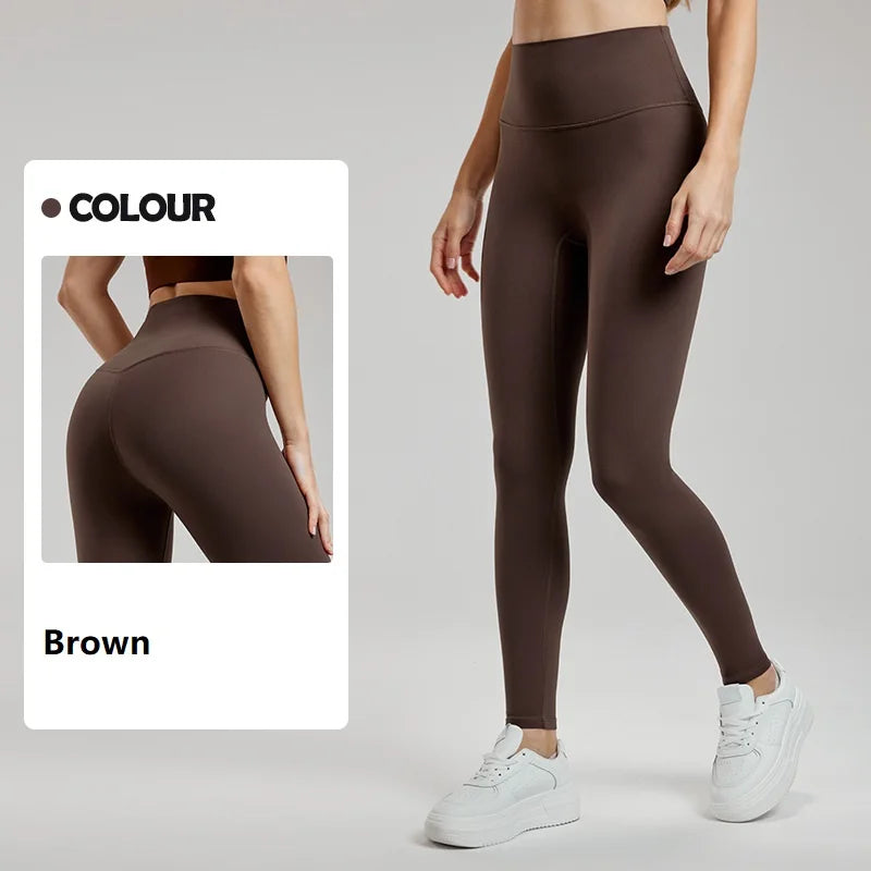 Women's Yoga Pants Thin Velvet Seam Thickened Sports Leggings Fitness Pants  Gray Brown Black Khaki Purple