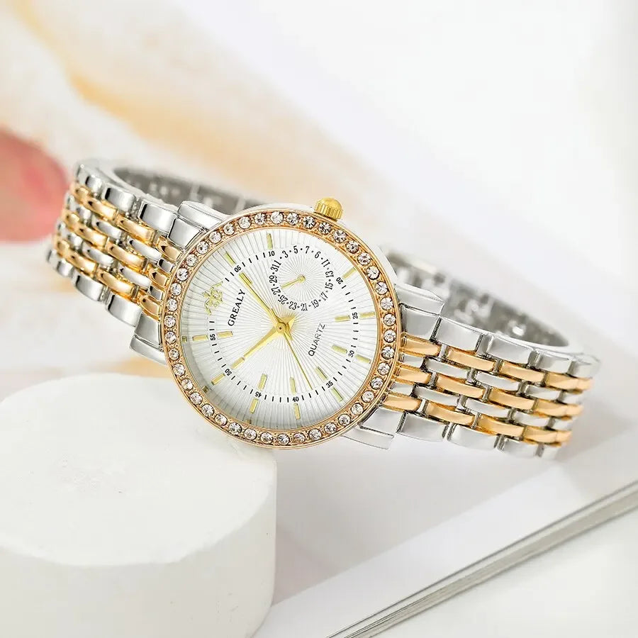 New Fashion Women Watches Ladies Steel Bracelet Wristwatch Lovers Watch Men Women Casual Quartz Watch Relogio Feminino Men Watch