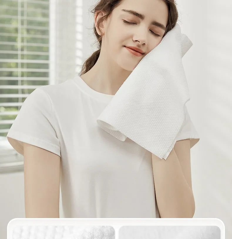 Disposable Travel Compressed Towels Thickened Portable Disposable Face Cloth Makeup Remover Cleaning Square Camping Trips Towel