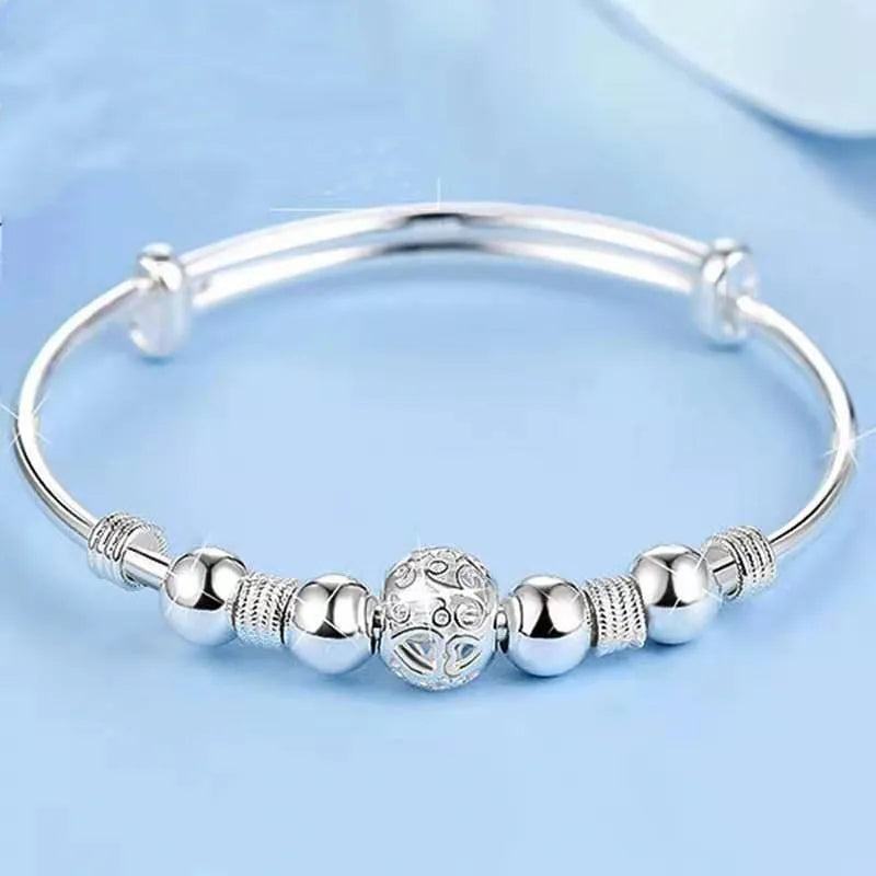 charms 925 sterling silver Luxury lucky Beads bracelets Bangles for women fashion classic party wedding jewelry Adjustable