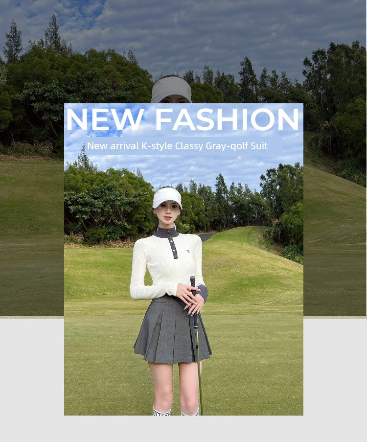 Fall/Winter Slim Tops Stretch Skirt Golf