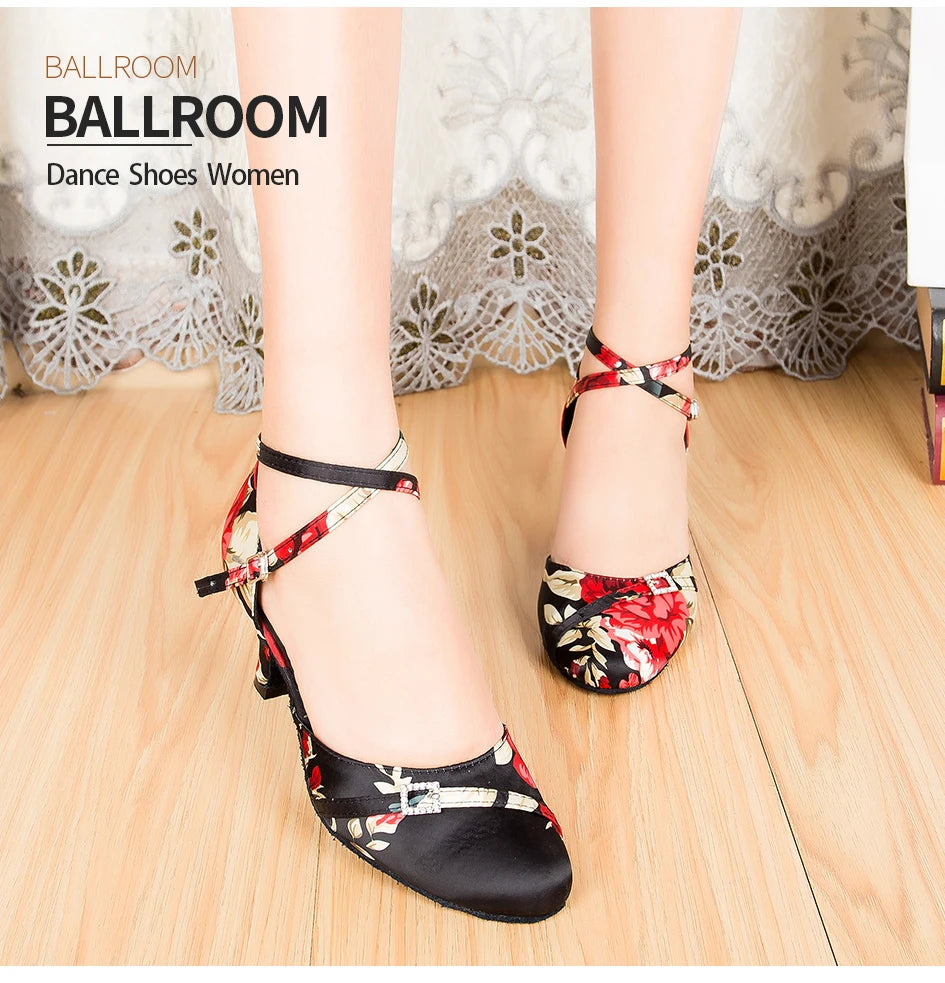 Ballroom Dance Shoes Women Latin High Heels Sandals Women's Evening Heel Shoe Elegant Woman Heeled Shoes Summer 2024 Standard