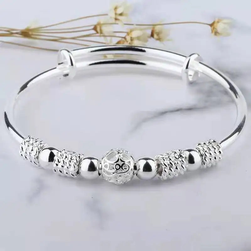 charms 925 sterling silver Luxury lucky Beads bracelets Bangles for women fashion classic party wedding jewelry Adjustable