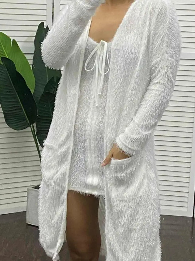 Summer Women's Dress 2023 New Fashion Long Sleeve Teddy Bodycon Casual Mini Skinny Dress Elegant Chic Sexy Spicy Girl Y2K