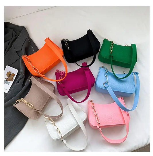 Portable Handbag Contrasting Color Underarm Bag Stylish Underarm Bags Casual And Fashionable Large Capacity women Bags wholesale