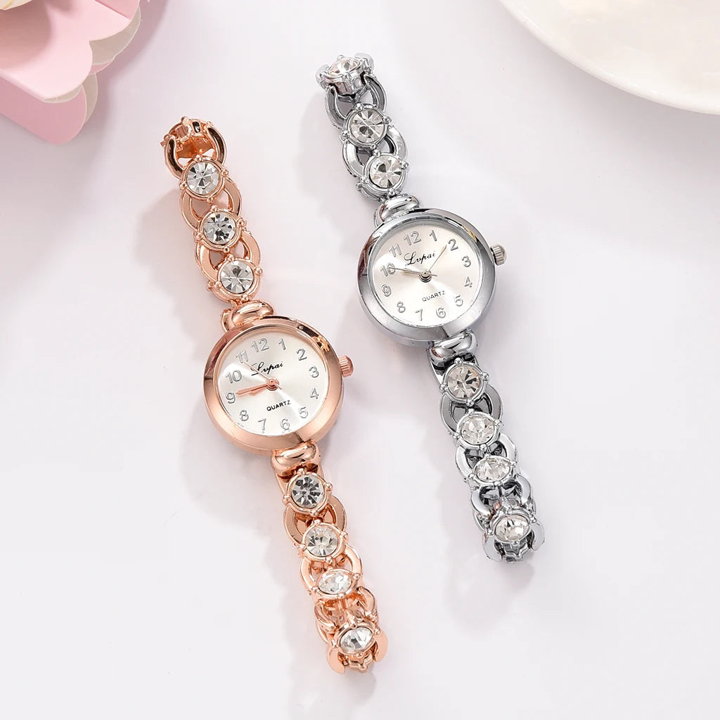 Women Watches 2024 Luxury Brands Stainless Steel Crystal Bracelet Wrist Watch Fashion Ladies Dress Reloj Mujer Montre Femme