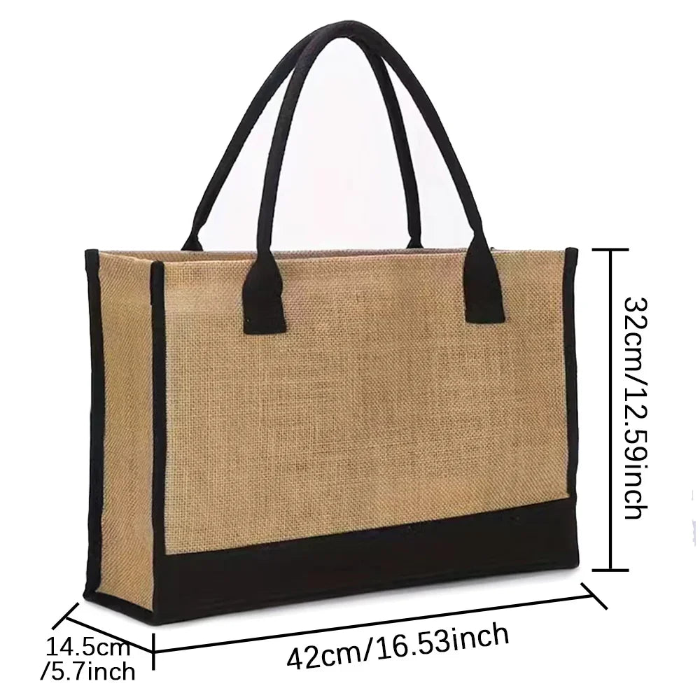 jute beach bag Size at Pink Emotions