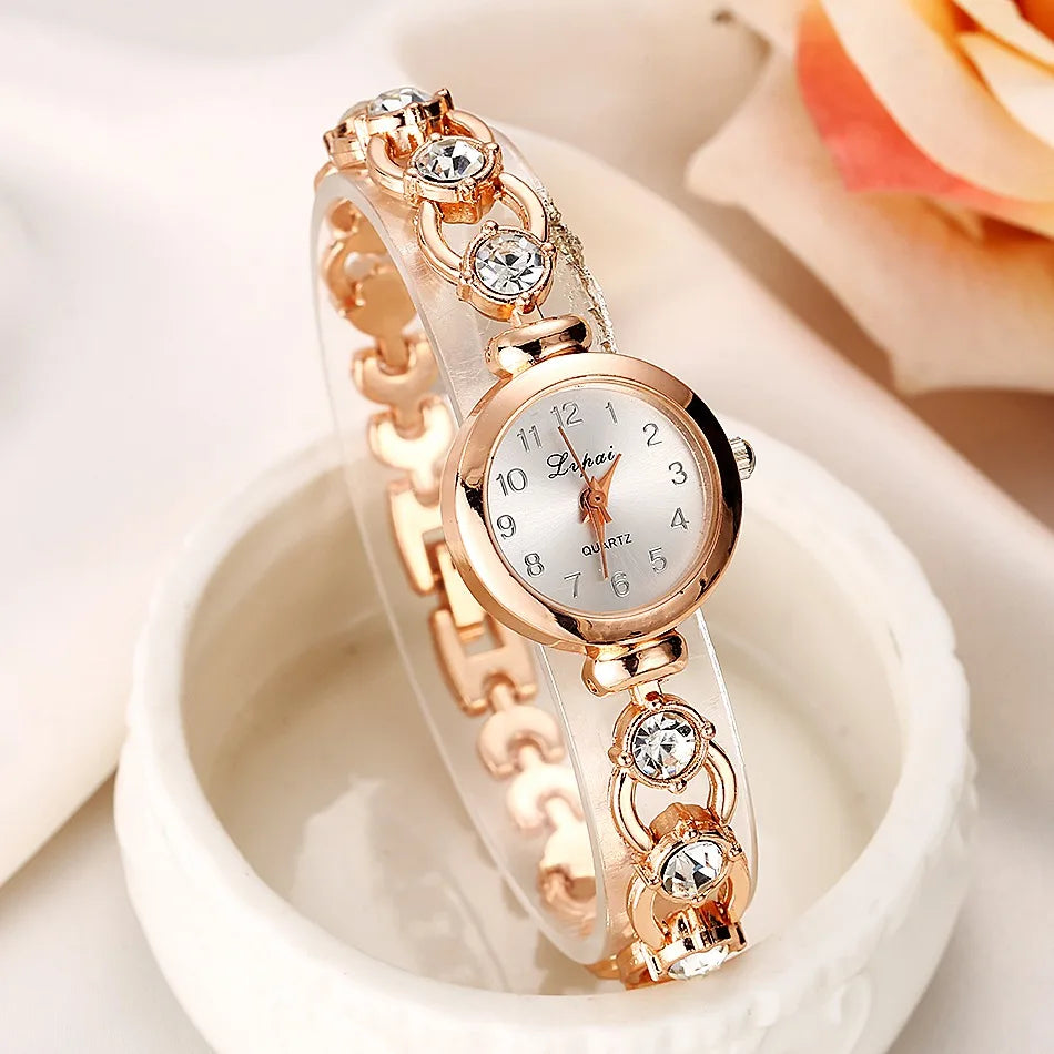 Women Watches 2024 Luxury Brands Stainless Steel Crystal Bracelet Wrist Watch Fashion Ladies Dress Reloj Mujer Montre Femme