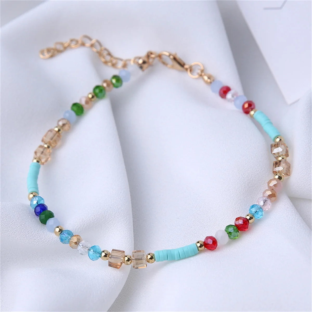 Simple Heart Boho Anklet Bracelets For Women Summer Holiday Beach Chain Bead Ankle Bracelet On Leg Foot Wedding Party Jewelry