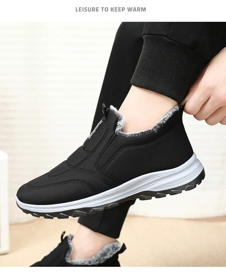 Women's Winter Slip On Walking Shoes Fashion Lightweight Running Shoes For Women Workout Warm Casual Non Slip Sneakers