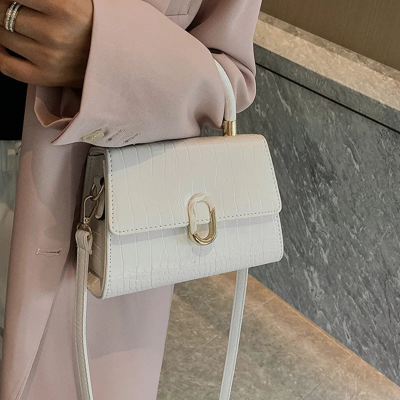 Simple Fashion Women Bag Elegant Handbag Crocodile Pattern Advanced Messenger Bag Classic Design Lady Crossbody Bag All-match