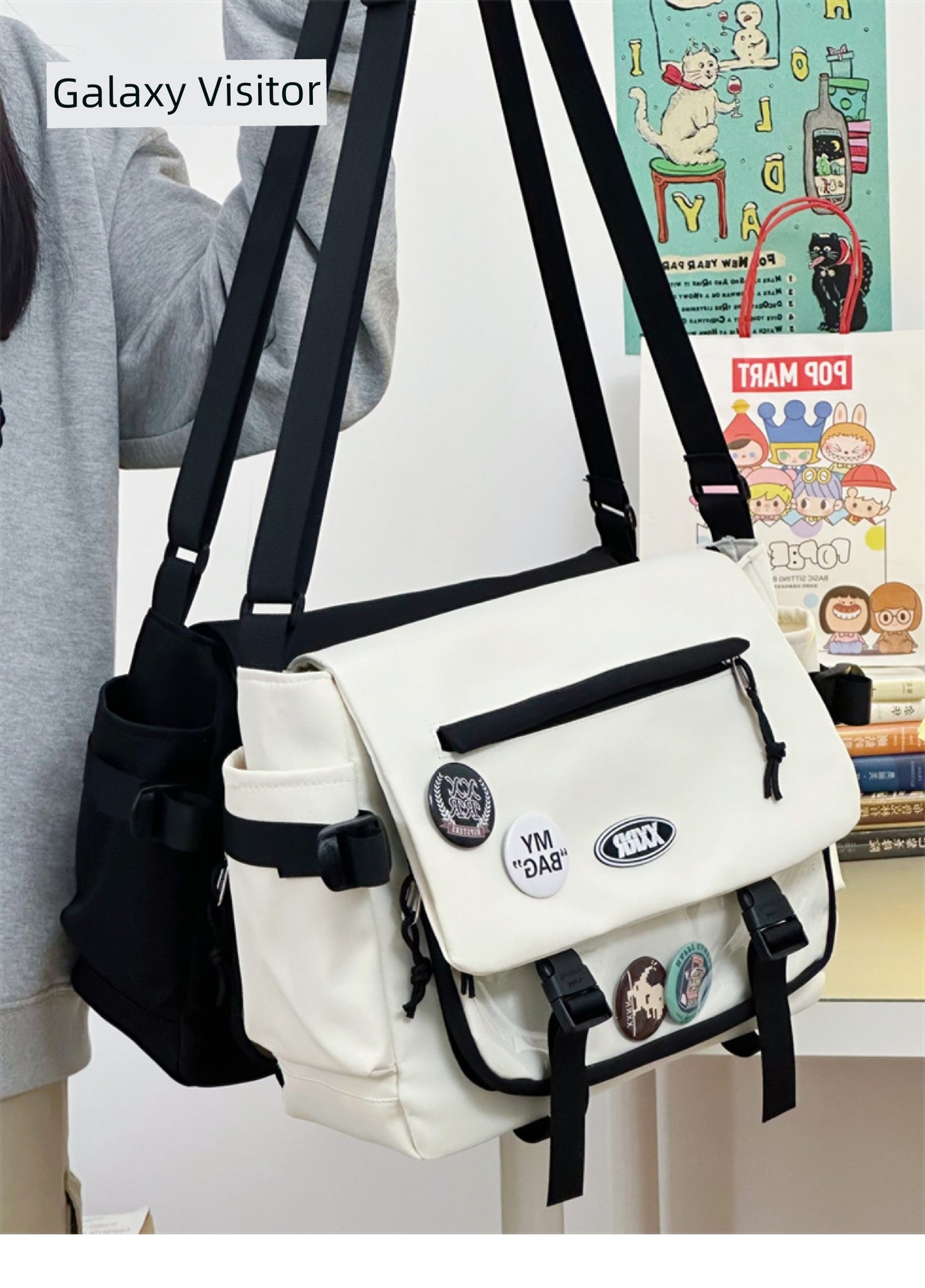 Parka College Student Class K-style Trendy Messenger Bag