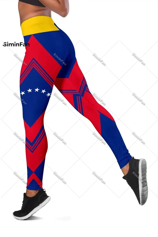 Venezuela Coat of Arms 3D All Over Printed Women Legging Summer Sporty Pant Ladies Yoga Trousers Casual Sportswear Female Outfit