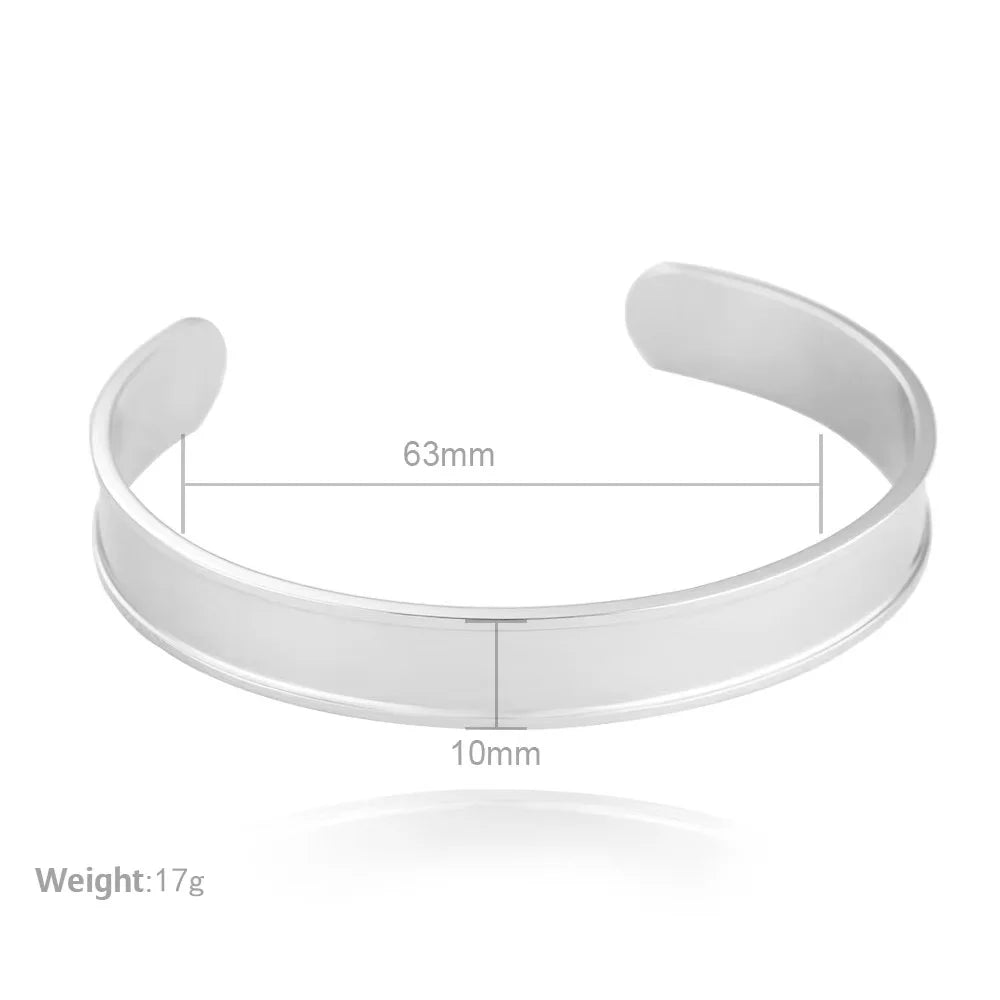 Fashion Cuff Adjustable Bangles Unisex Stainless Steel Bracelet Wholesale CN(Origin)