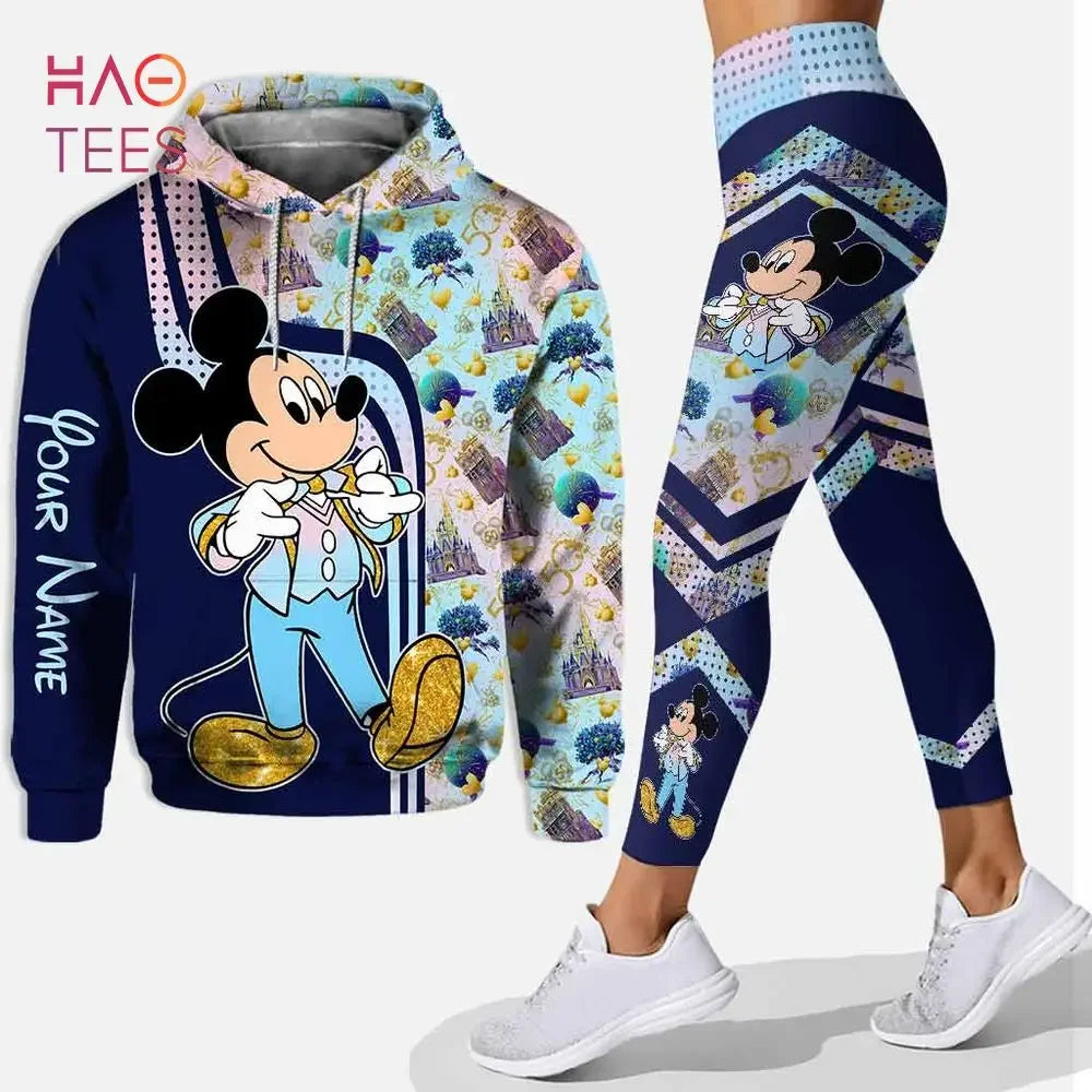 Disney Cheshire Cat 3D Hoodie Women's Hoodie Set Yoga Pants Sweatpants Women's Disney Yoga Hoodie Leggings Fashion Tracksuit