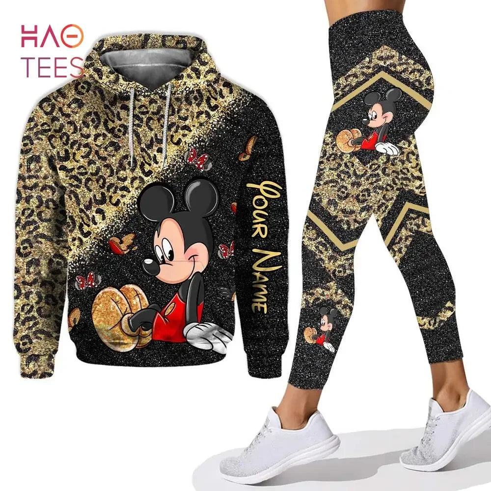 Disney Cheshire Cat 3D Hoodie Women's Hoodie Set Yoga Pants Sweatpants Women's Disney Yoga Hoodie Leggings Fashion Tracksuit