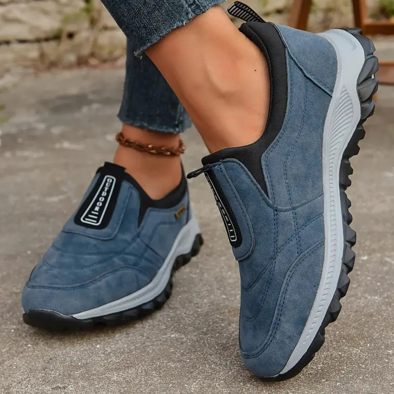 Women Casual Shoes Breathable Orthopedic Travel Sports Shoes Flat Slip on For Outdoor Activity Hiking Walking Casual Sneakers