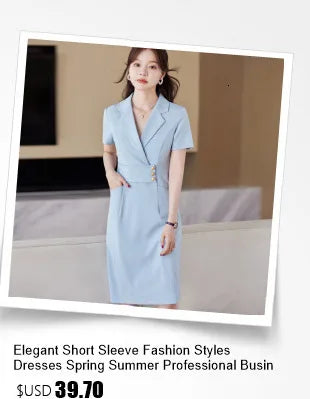 Summer Short Sleeve Elegant Dresses for Women Slim Hips with Scarf Professional Business Work Wear Office Ladies Vestidos