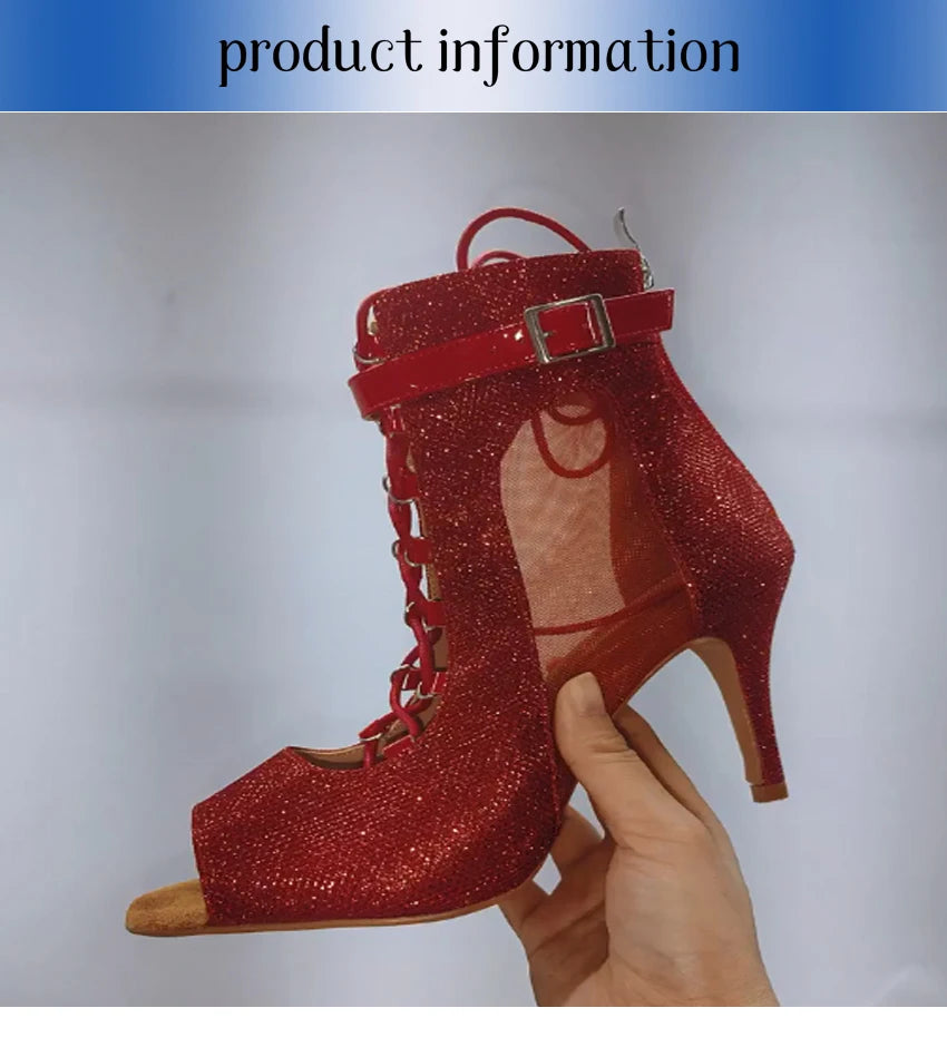 Samisoler High heels Latin dance shoes ladies' professional soft soled dance shoes dance parties social dance shoes