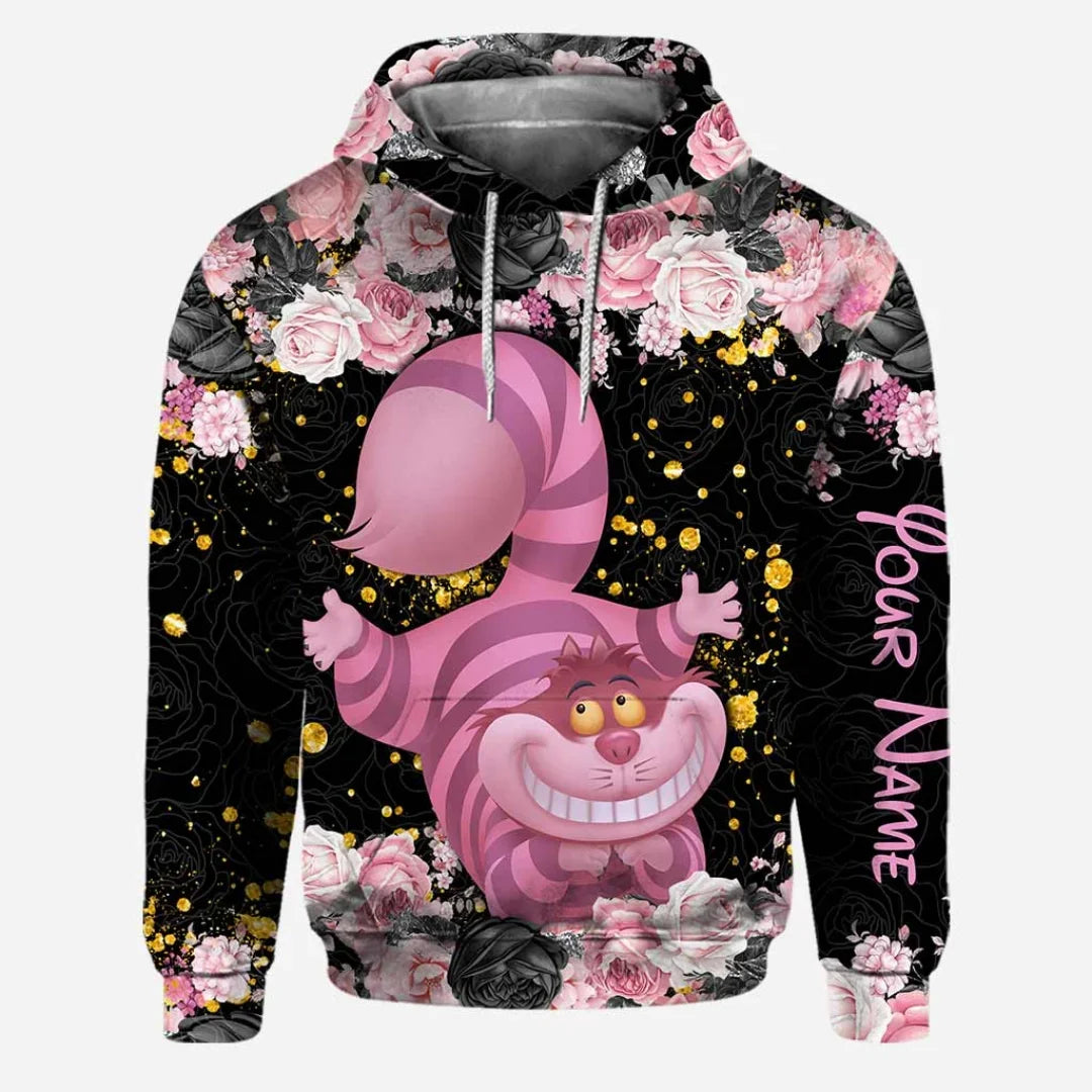 Disney Cheshire Cat 3D Hoodie Women's Hoodie Set Yoga Pants Sweatpants Women's Disney Yoga Hoodie Leggings Fashion Tracksuit