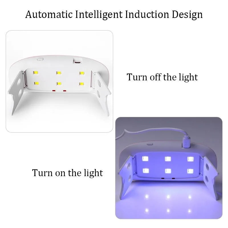 New Portable Nail Dryer Lamp UV LED Nail Light Curing All Gel Polish USB Rechargeable Quick Dry Manicure Machine Nail Art Tools