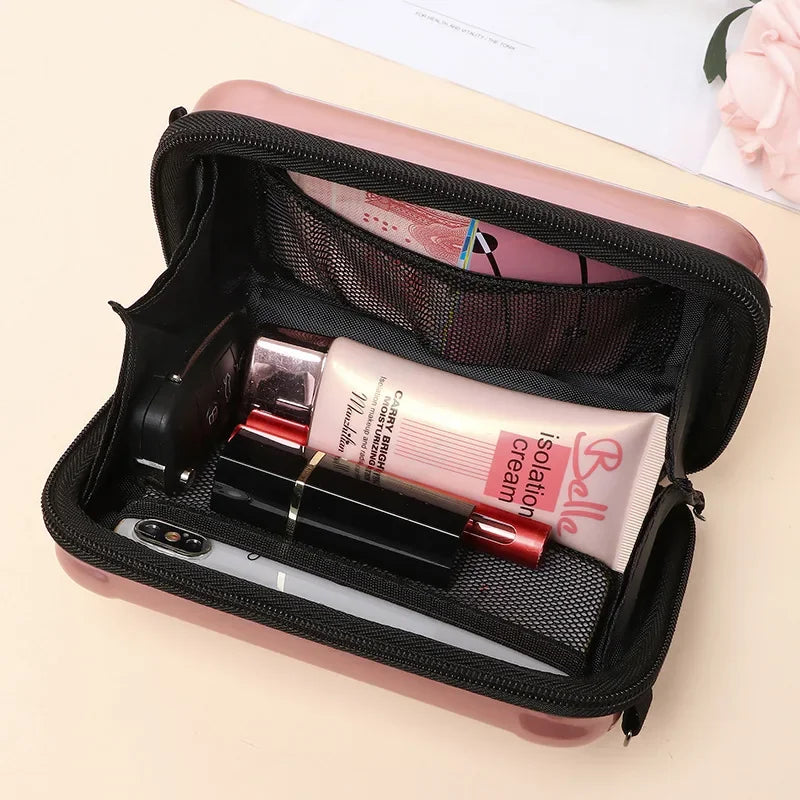 New Hard Shell Makeup Bag Girl Portable Storage Bag PC Women Small Shoulder Crossbody Bag