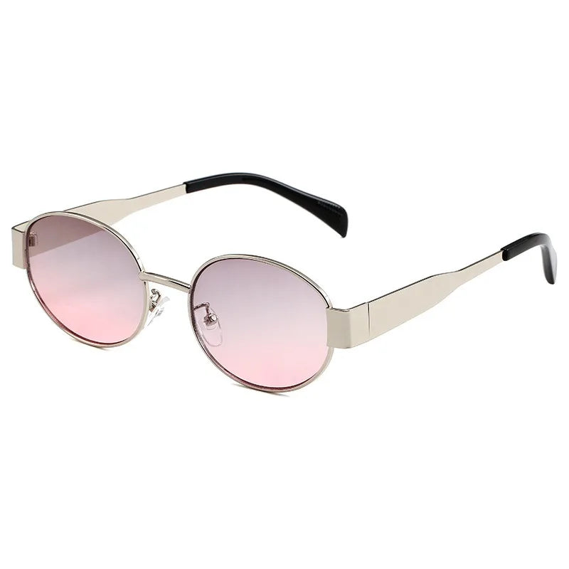 High Quality Men and Woman Small Round Metal Fashion Sunglasses 2024 New Oval Sunglasses Womens Vintage Gucci Sun Glasses gafas