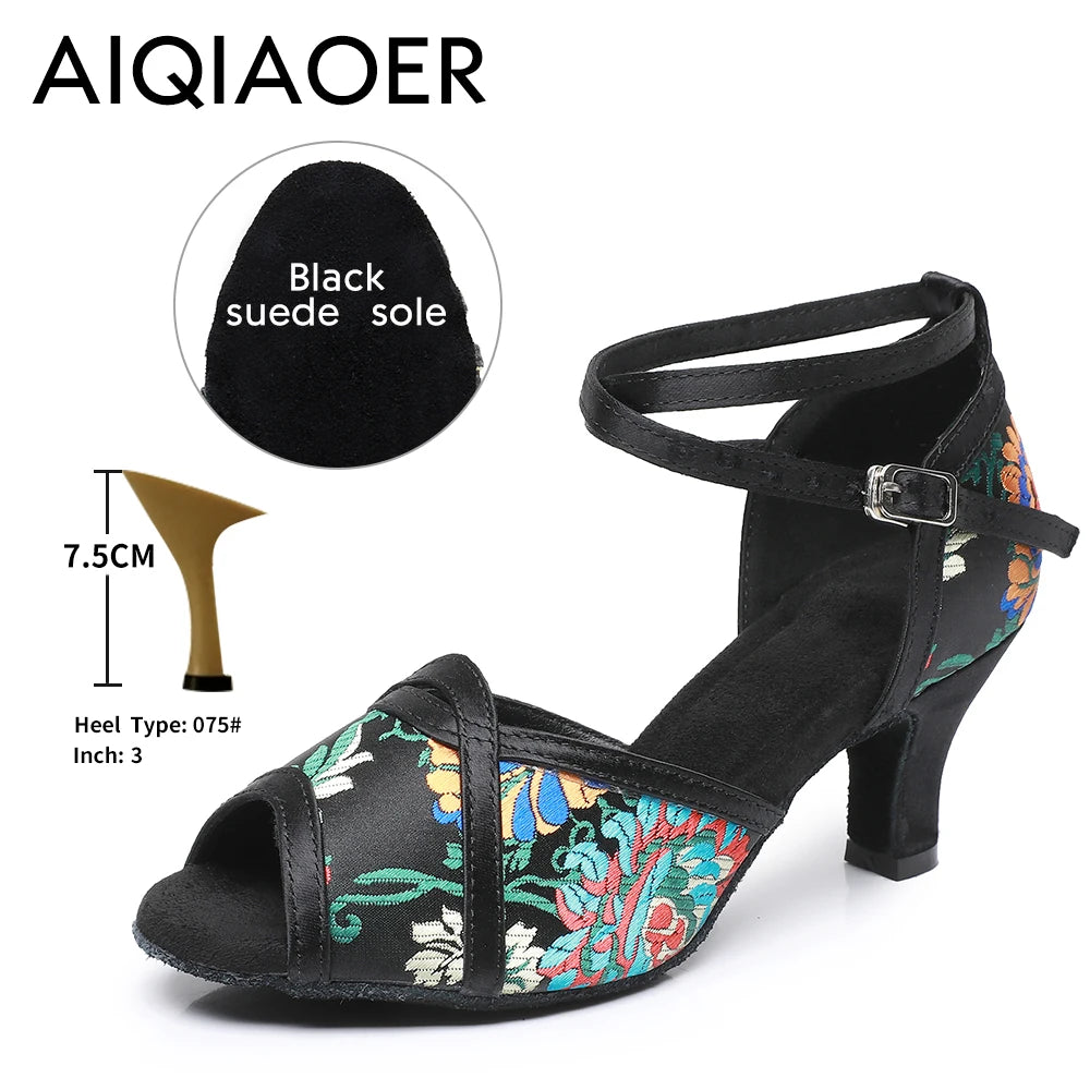 Ballroom Dance Shoes Women Latin Women's Shoes Heel Women's Sandals Summer 2024 High Heels Sandals Elegant Woman Heeled Standard