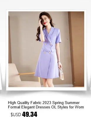 Summer Short Sleeve Elegant Dresses for Women Slim Hips with Scarf Professional Business Work Wear Office Ladies Vestidos