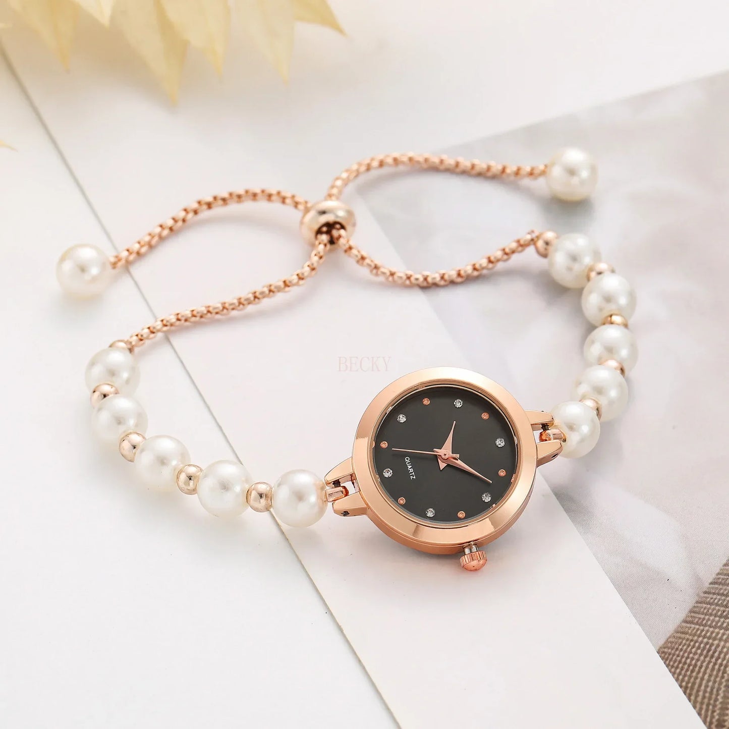 Original Luxury Watch for Women Fashion Design Pearl Bracelet Strap Watches Ladies Elegant Wristwatches Gifts relojes para damas