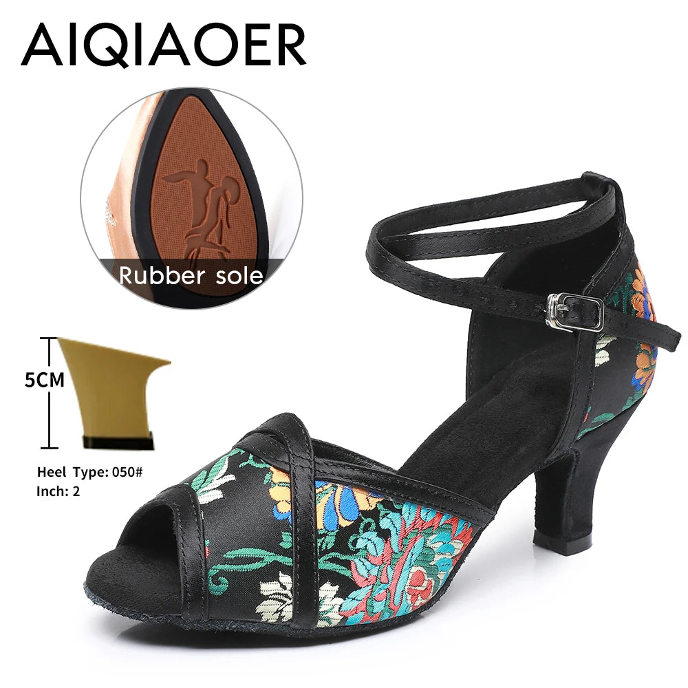 Ballroom Dance Shoes Women Latin Women's Shoes Heel Women's Sandals Summer 2024 High Heels Sandals Elegant Woman Heeled Standard