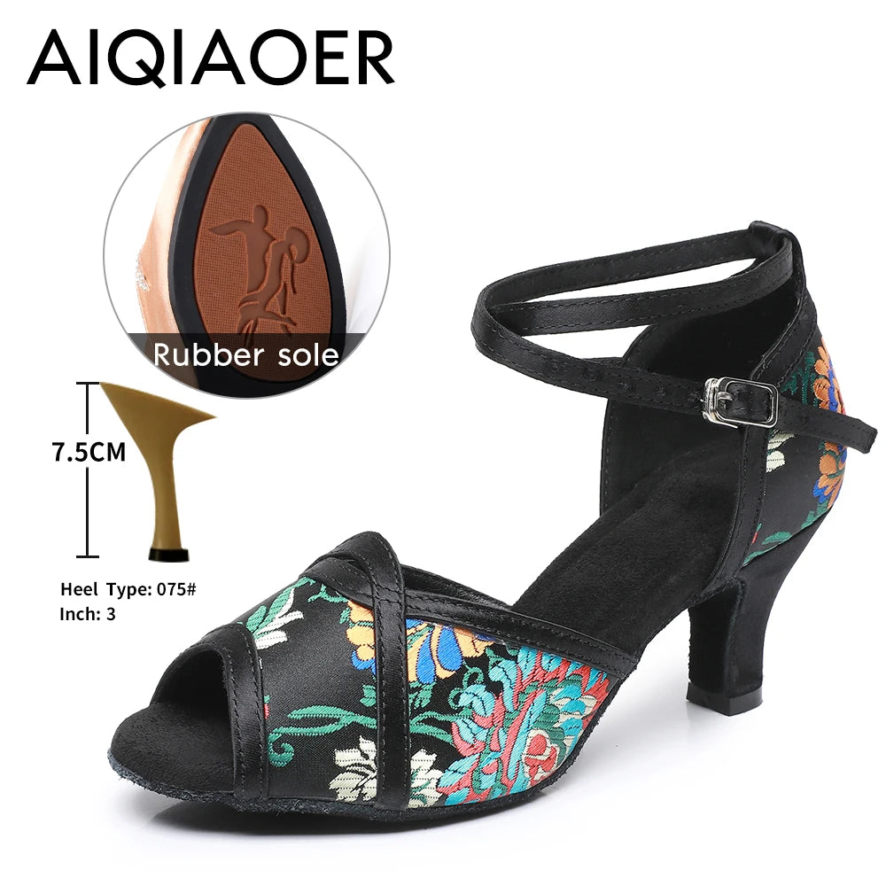 Ballroom Dance Shoes Women Latin Women's Shoes Heel Women's Sandals Summer 2024 High Heels Sandals Elegant Woman Heeled Standard